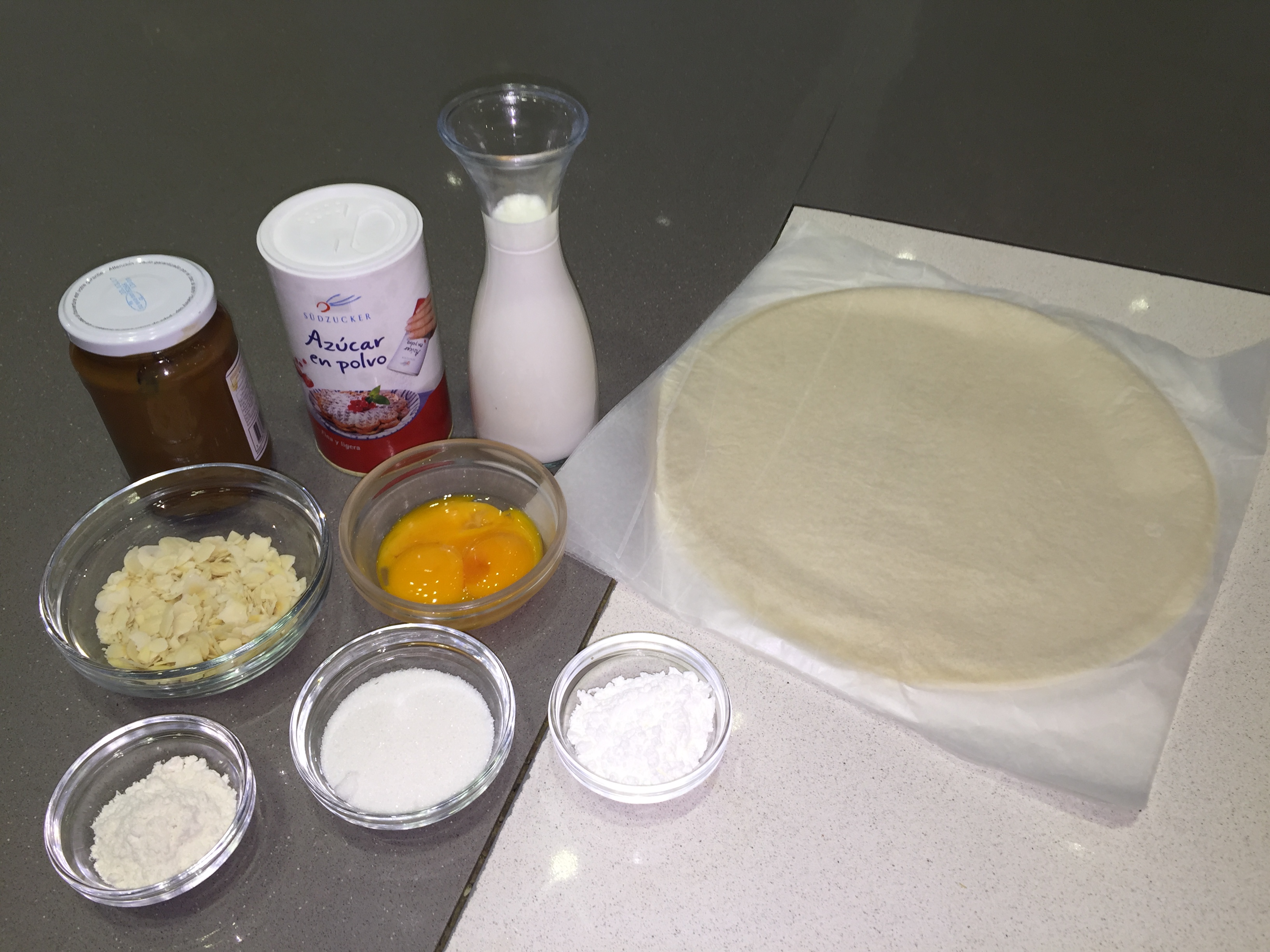 Ingredientes tarta brick